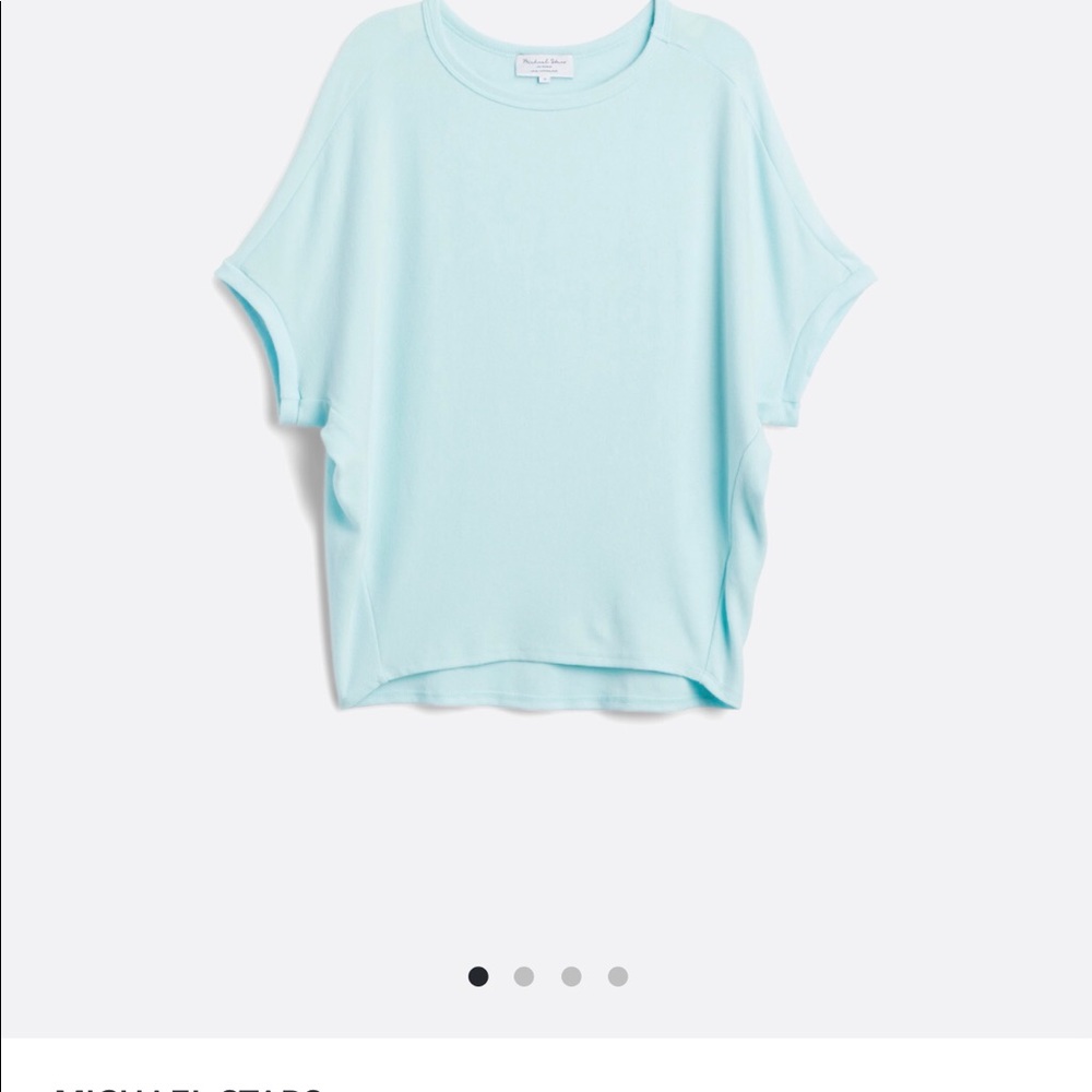 Verna dolman sleeve light blue top.